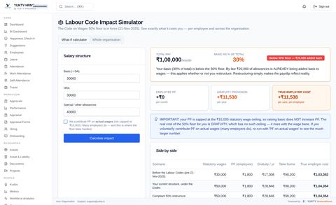 Labour Code Simulator